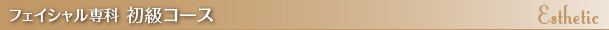 フェイシャル専科 初級コース